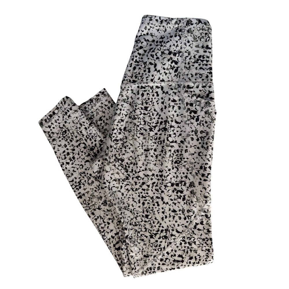 Old Navy Active Powersoft High Waisted Pocket Leggings Black White Speckle Small